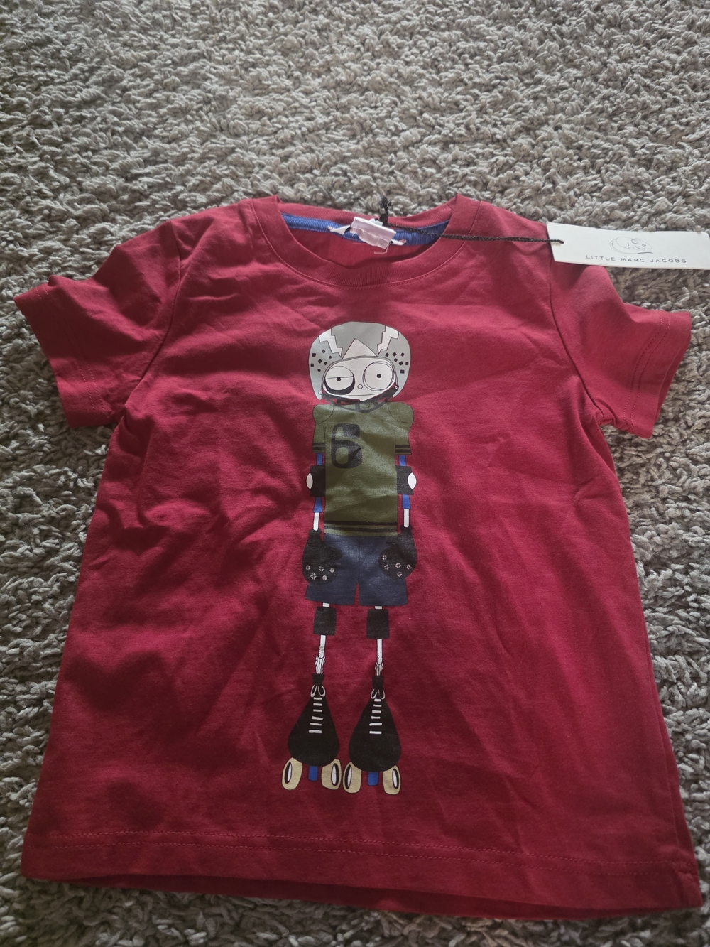 Little Marc Jacobs Red Robot Graphic Short Sleeve Tee